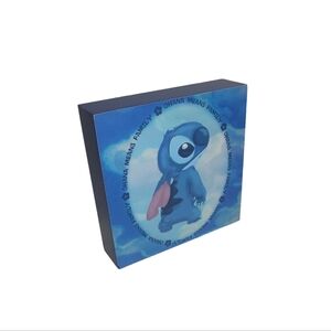 Disney Lilo And Stitch Ohana Means Family Wall sign Frame 6"×6"×1½" MDF Rare
